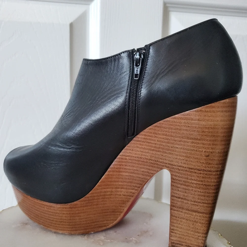 Christian Louboutin Black Leather Platforms